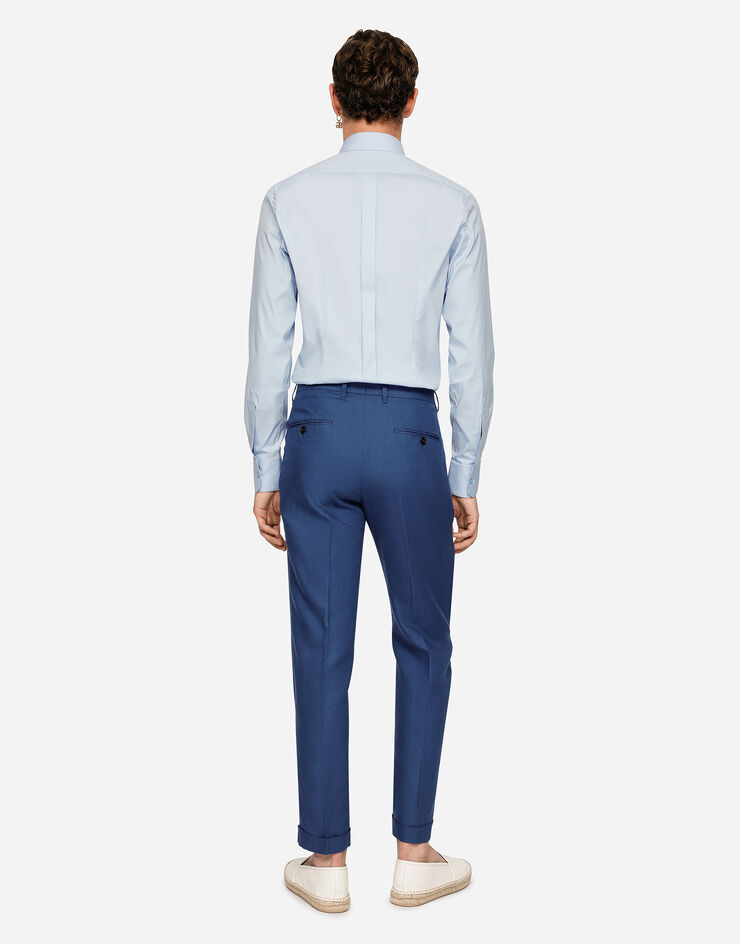Dolce & Gabbana Pantalones de lino Azul Claro GW0NETFU4JB