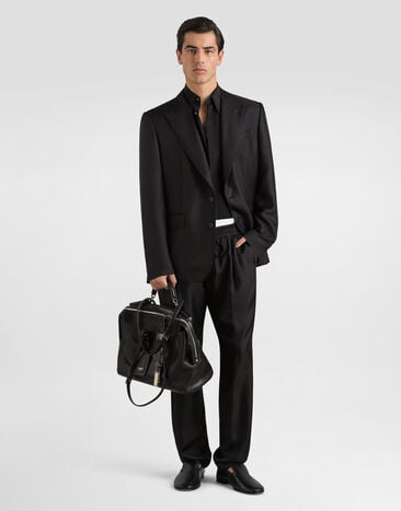 Dolce & Gabbana Sicilia light single-breasted silk twill jacket Black G2UQ8TFU1XB