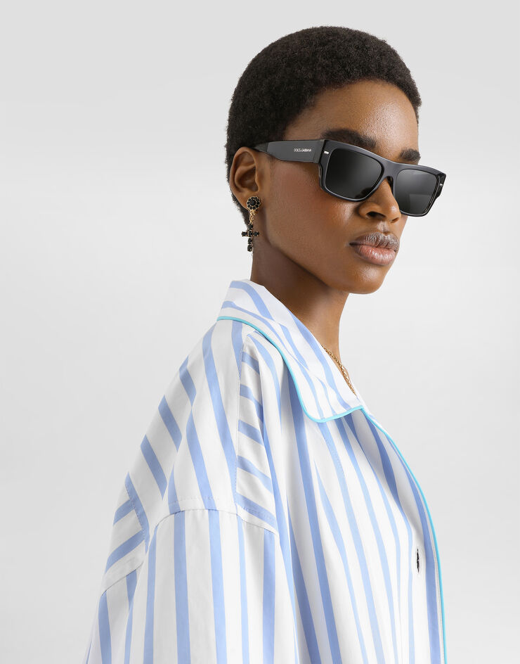 Dolce & Gabbana Striped poplin shirt Multicolor F5U31TFR52W