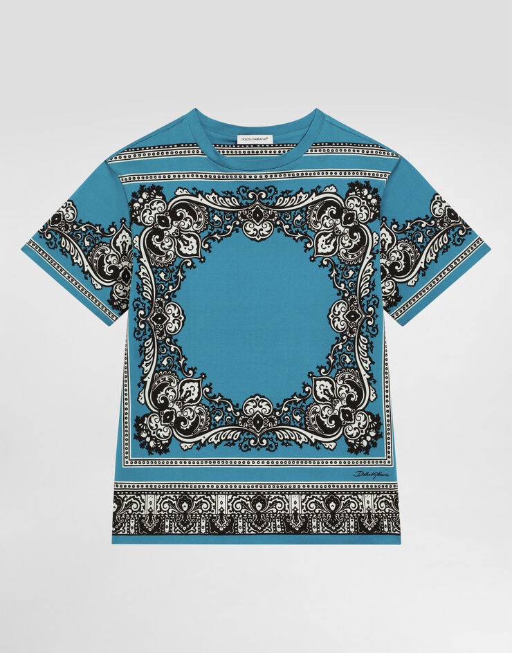 Dolce & Gabbana Bandanna-print jersey T-shirt Print L4JTHUII7GC