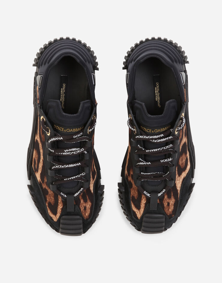 Dolce & Gabbana Sneakers NS1 slip-on in cotone stampa leo MULTICOLORE CK1810AO538