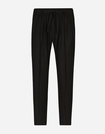 Dolce & Gabbana Silk crepe de chine jogging pants Black GY6UETGH311