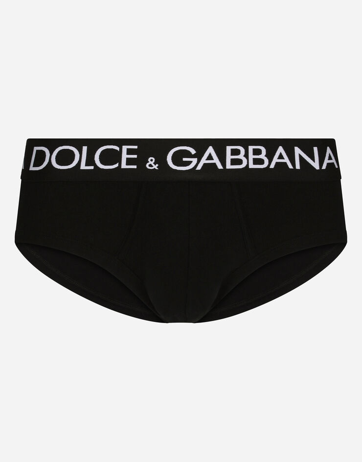Dolce & Gabbana Two-pack cotton jersey Brando briefs Black M9D69JONN97
