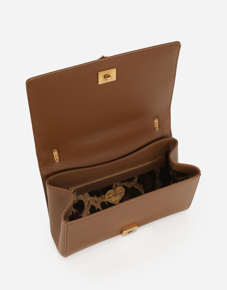 Dolce & Gabbana حقيبة كتف ديفوشن متوسطة بيج BB7158AW437