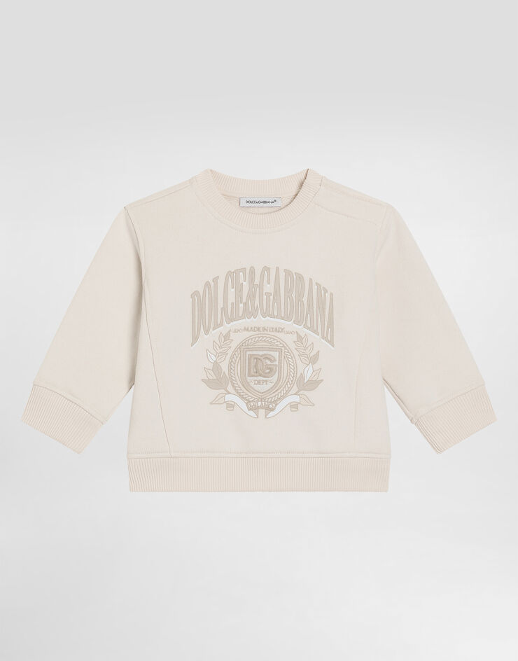 Dolce & Gabbana Felpa girocollo con stampa Dolce&Gabbana Panna L1JWLYG7O5B
