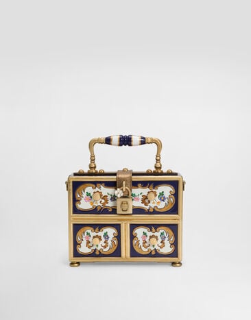Dolce&Gabbana Dolce Box handbag in painted wood Multicolor BB5970AD166