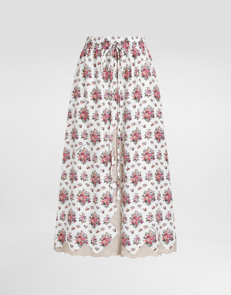 Dolce & Gabbana Small flower bouquets-print midi skirt Dolce & Gabbana Small flower bouquets-print midi skirt Multicolor F4DBCTIS10G