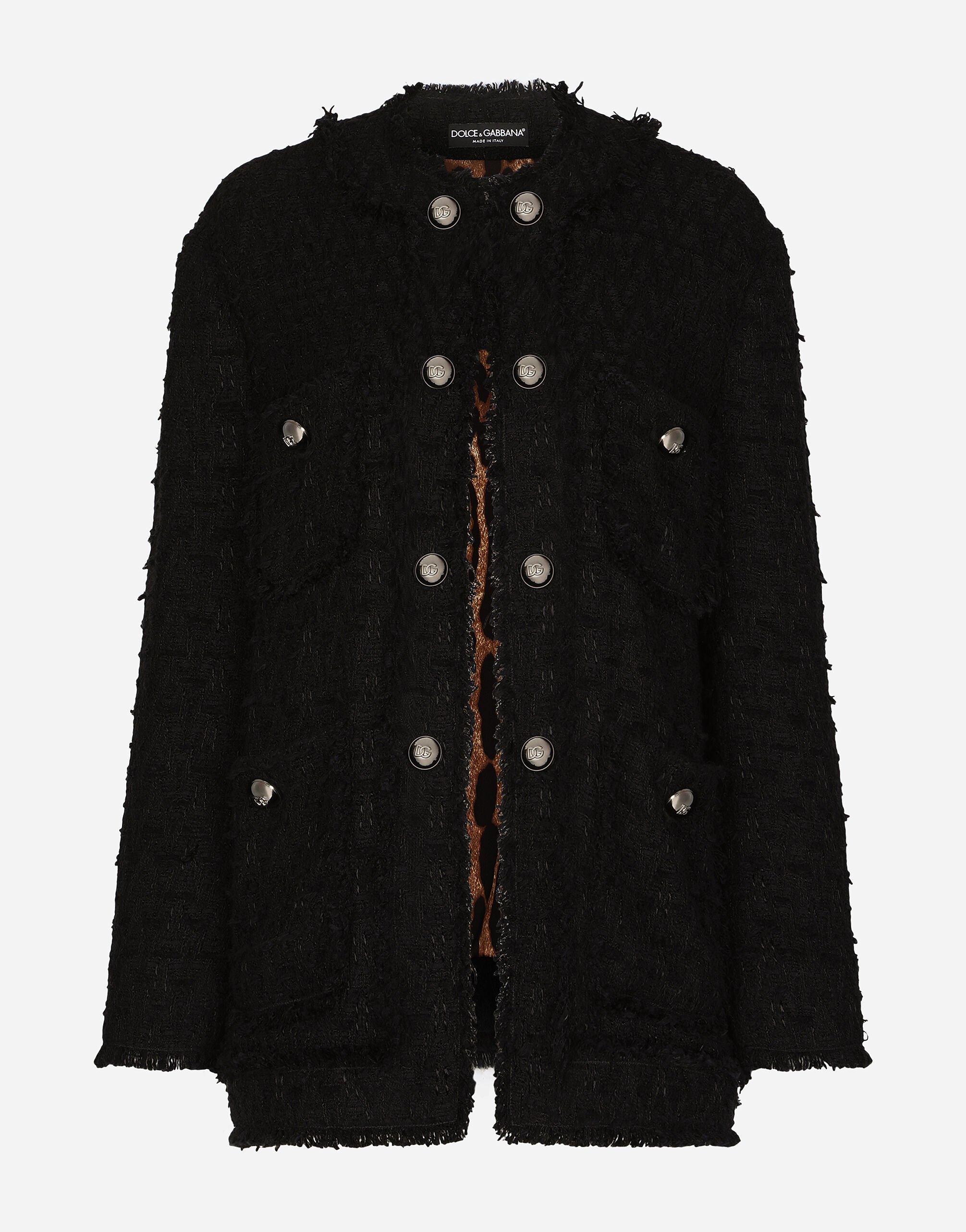 Dolce & Gabbana Single-breasted rush-stitch jacket Print F0E1YTIS1VH