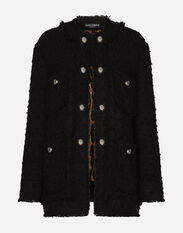 Dolce & Gabbana Single-breasted rush-stitch jacket Black F0D1OTFUMG9