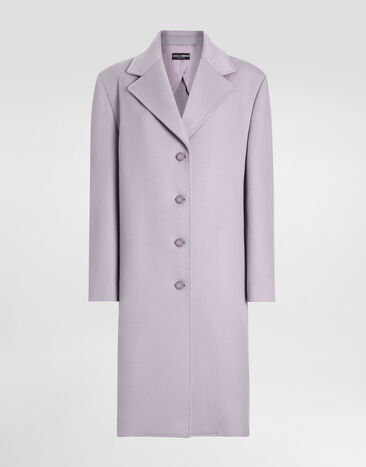 Dolce & Gabbana Single-breasted cashmere baize coat Beige F0W3STHUMVM