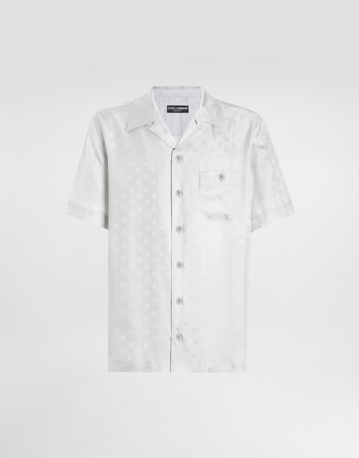 Dolce & Gabbana DG jacquard logo hawaii shirt Grey G5JH9TFJ1JY