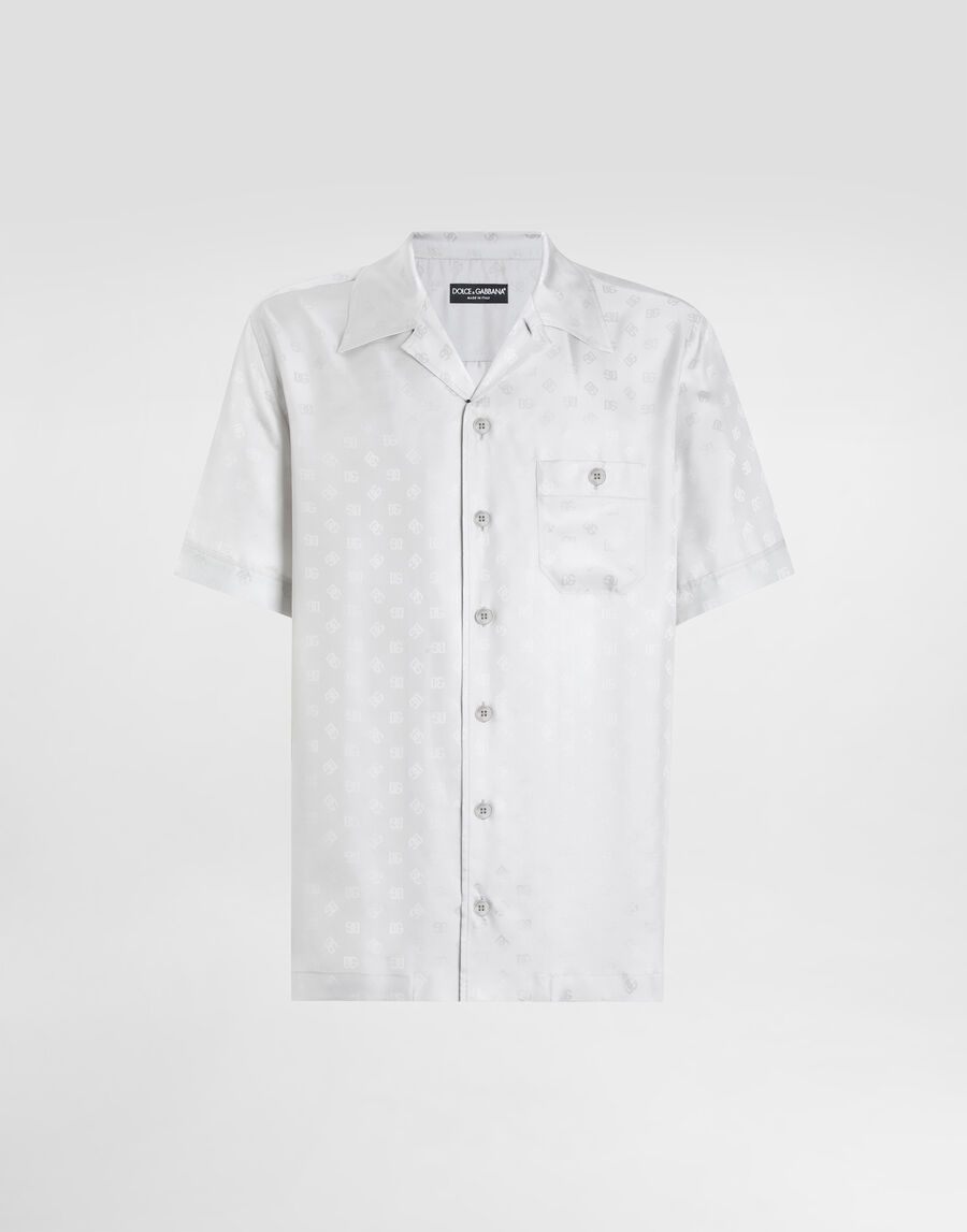 DG jacquard logo hawaii shirt