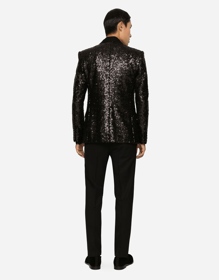 Dolce & Gabbana Sequined Sicilia-fit jacket Black G2SM5THLM14