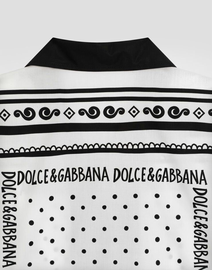 Dolce & Gabbana Hemd aus Popeline mit Bandana-Print Drucken L44S10FI5KQ