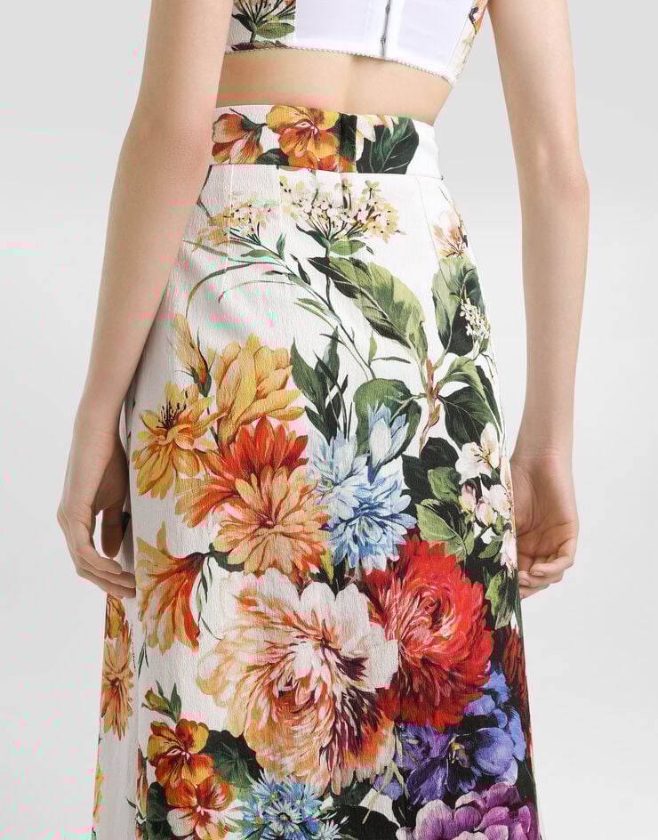 Dolce & Gabbana Rock mit Blumenbouquet-Print Drucken F4CNYTFSRQU