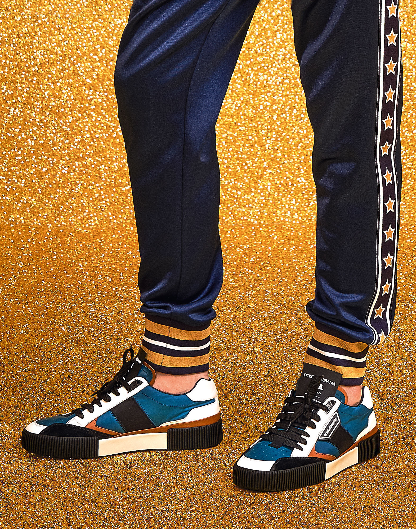 Mixed material Miami sneakers
