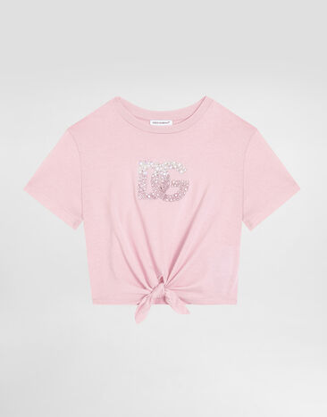 Dolce & Gabbana Jersey T-shirt with DG logo Print L5JTNDFSG9W
