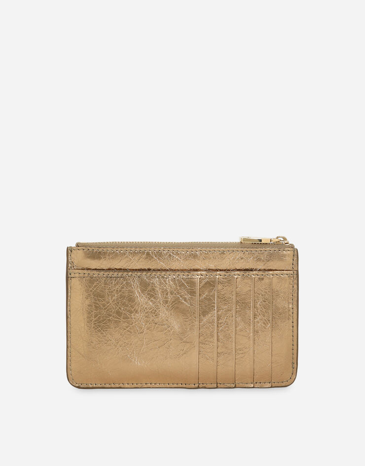 Medium DG Logo card holder in Gold for Dolce&Gabbana® US