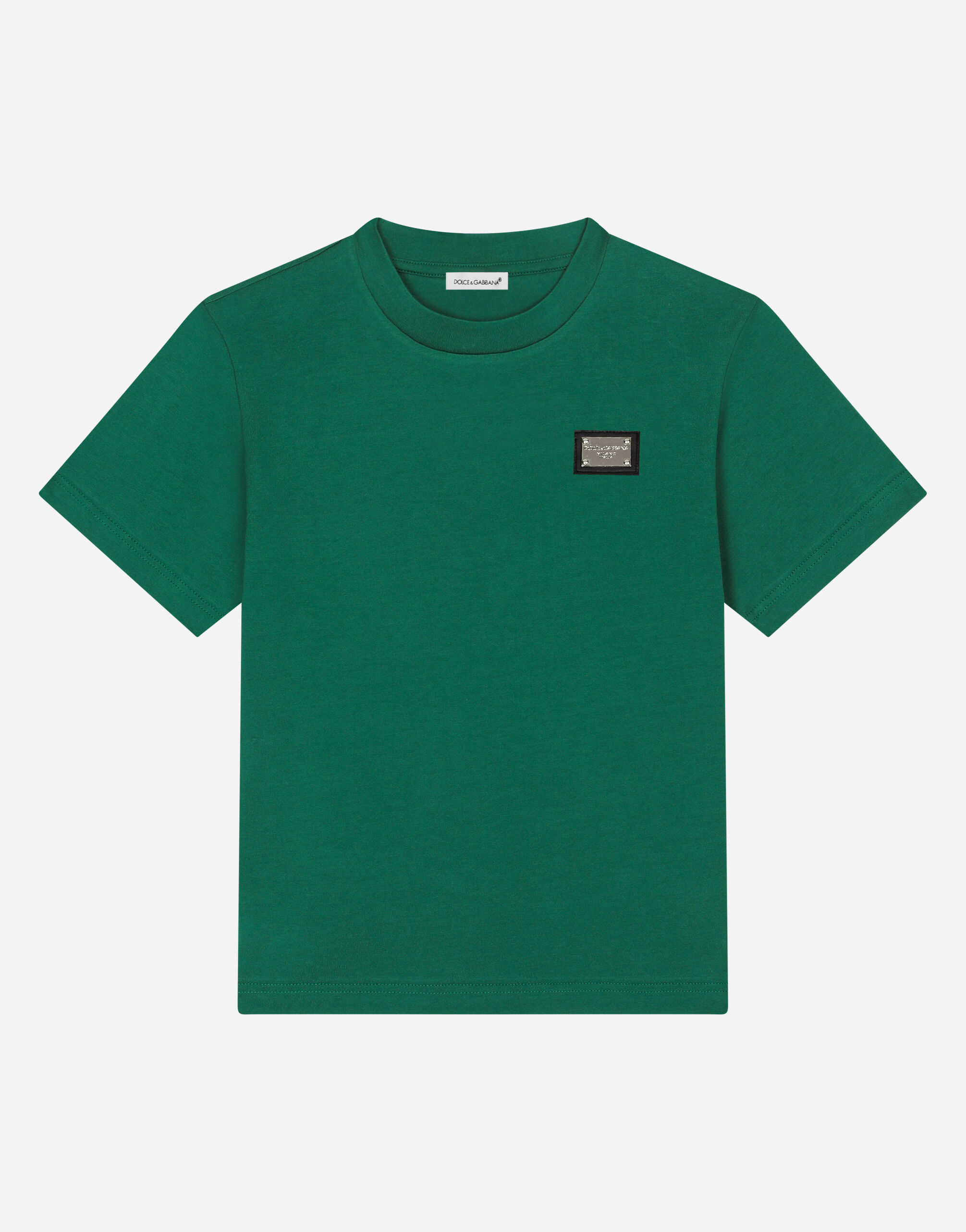 Jersey T shirt with logo tag in Multicolor for Boys Dolce Gabbana