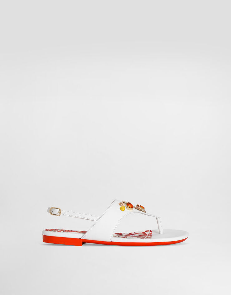 Dolce & Gabbana Nappa calfskin sandals Dolce & Gabbana Nappa calfskin sandals White D11415A0851