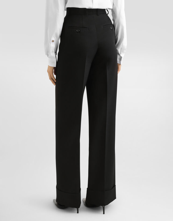 Dolce & Gabbana Wool gabardine trousers Black FTBM0TFU2OW