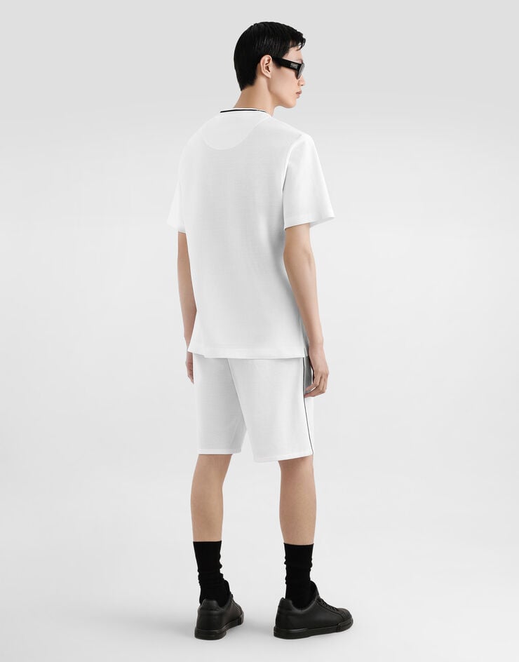 Dolce & Gabbana コットンピケ Tシャツ ホワイト G8ST3ZHU7UT