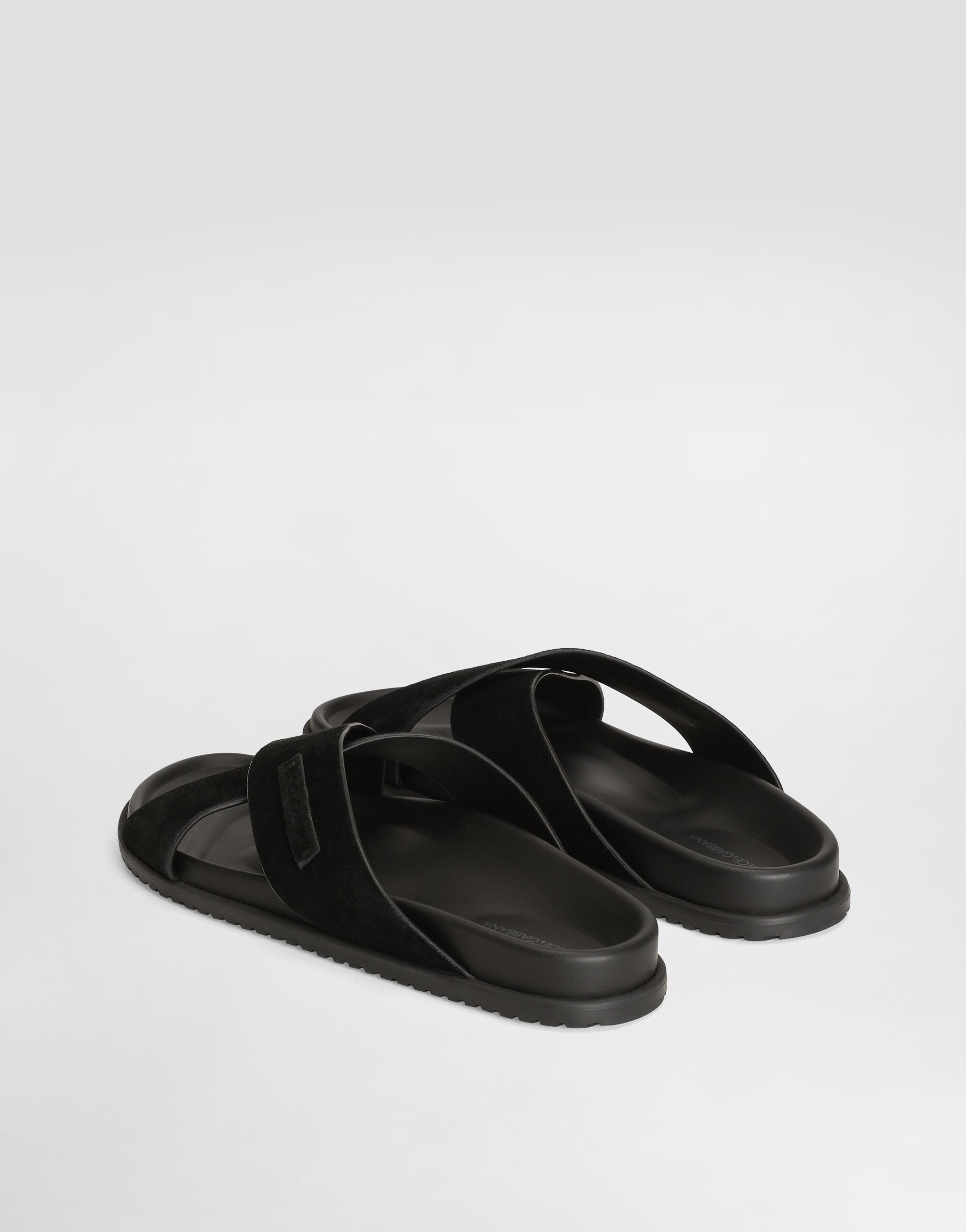 Blackのメンズ Sandals in split | Dolce&Gabbana®