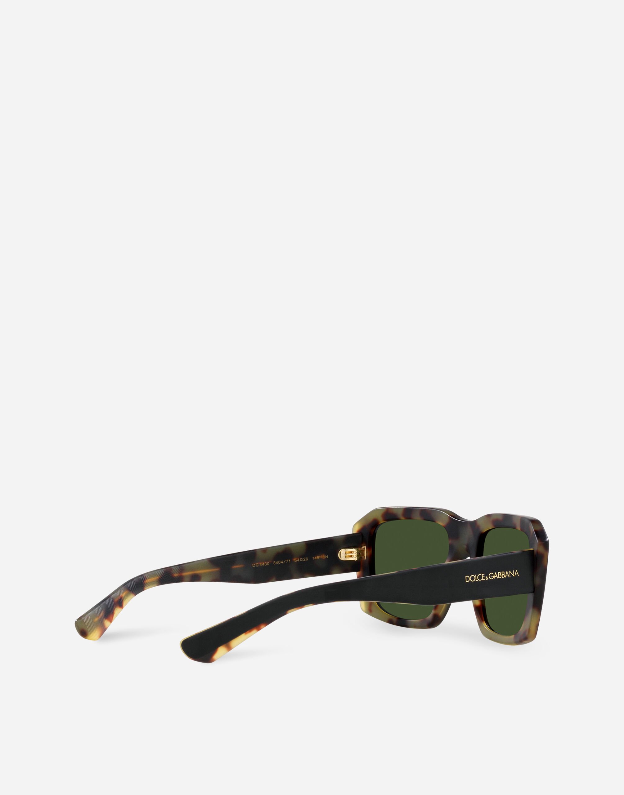 Lusso Sartoriale Sunglasses en Negro mate sobre habana amarillo de Hombre Dolce Gabbana