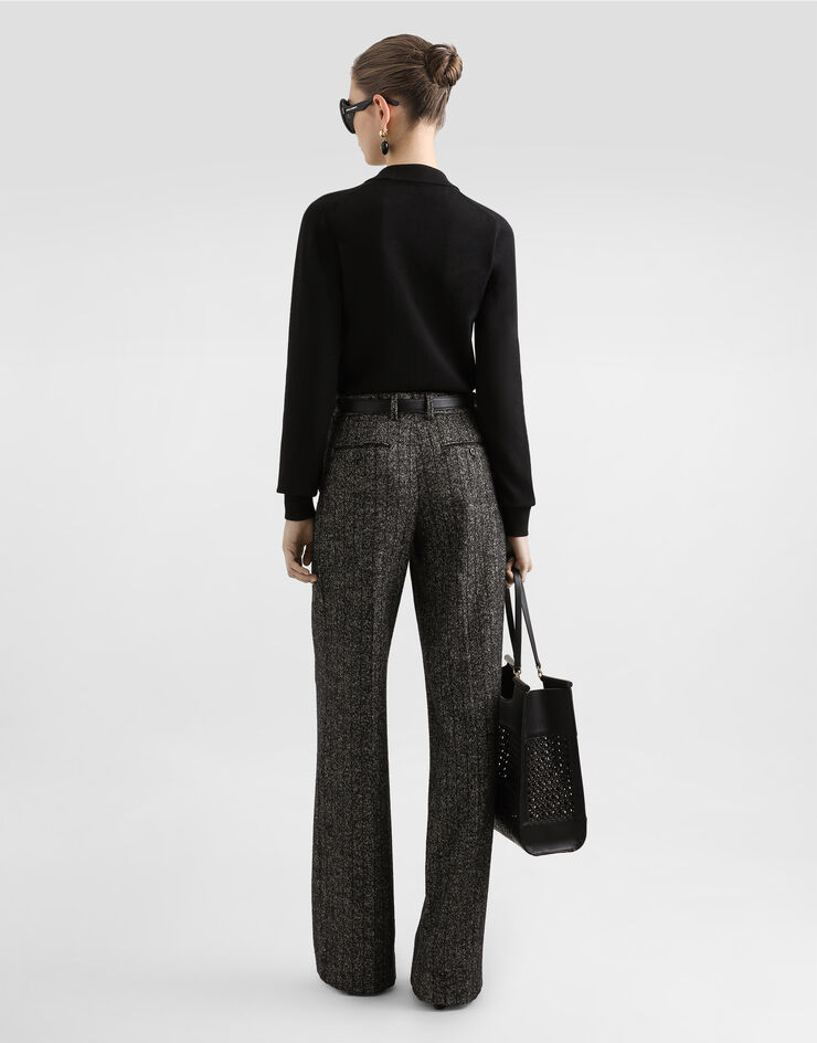 Dolce & Gabbana Wool trousers with striped print Multicolor FTC31TFRZAN