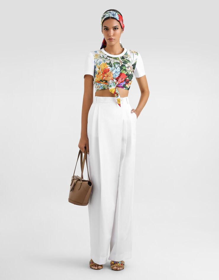 Dolce & Gabbana T-shirt with embroidery White F8V75ZGDDCH