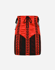 Dolce & Gabbana Corset-style miniskirt with laces and eyelets Red F772CTHLMU0