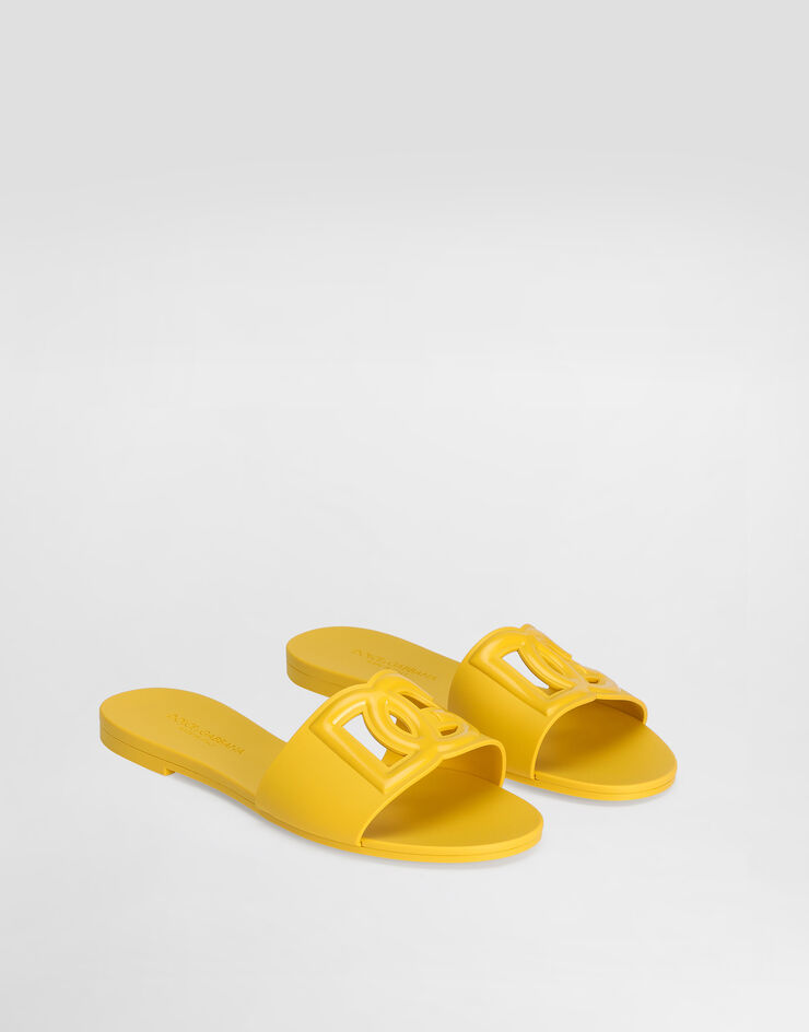 Dolce & Gabbana Mules de plage en caoutchouc Jaune CW2215AN994