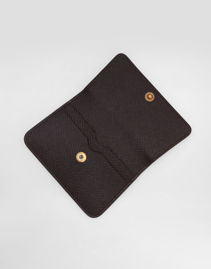 Dolce & Gabbana Dauphine calfskin card holder Bordeaux BI3401A5070
