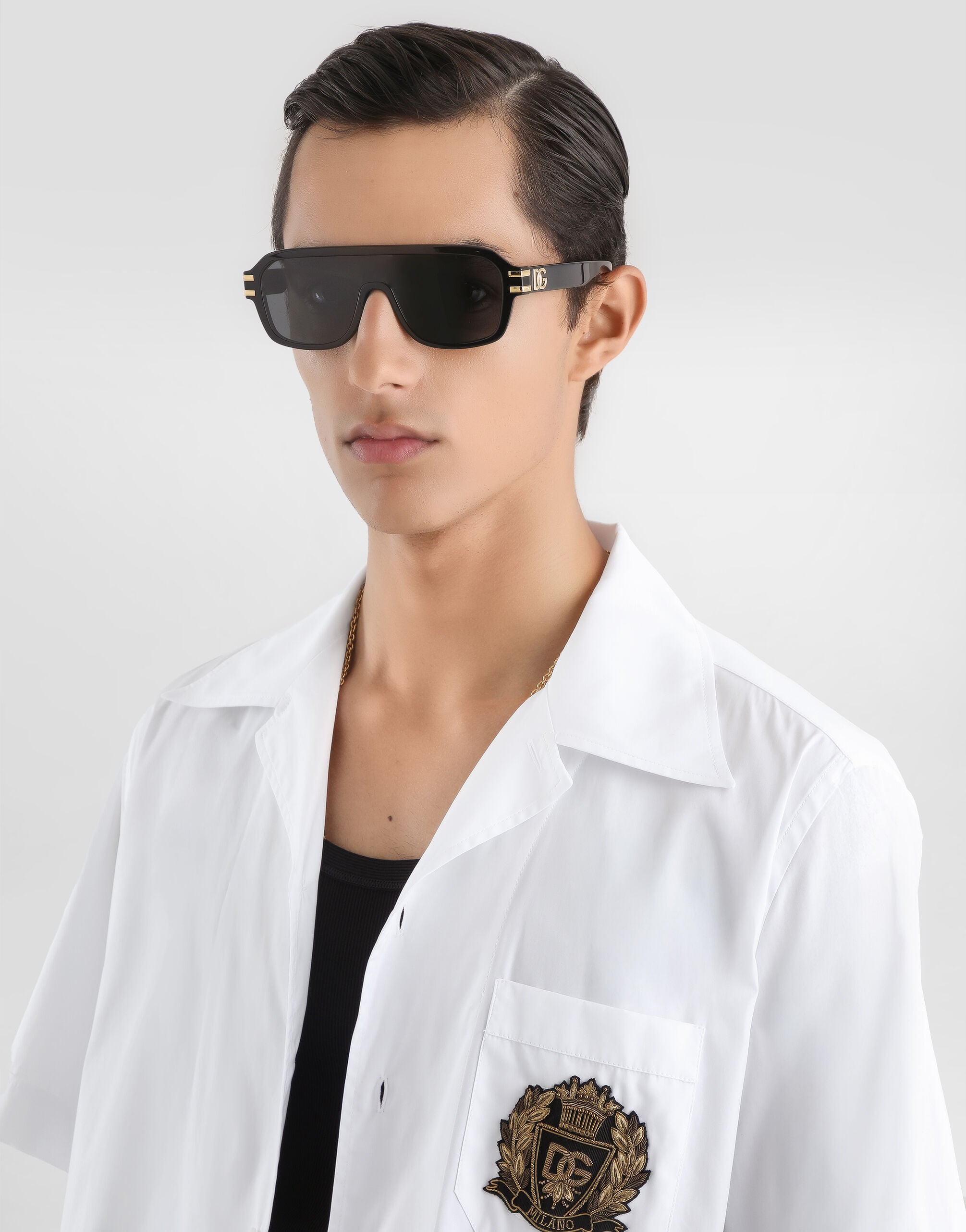 Hawaii cotton poplin shirt in White for Men | Dolce&Gabbana®