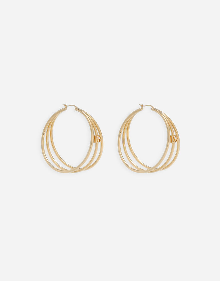 Dolce & Gabbana Creole multi-hoop earrings with DG logo Gold WEQ6M5W1111