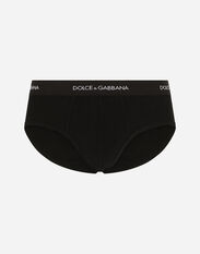 Dolce & Gabbana Fine-rib cotton Brando briefs Grey M9C07JONN95