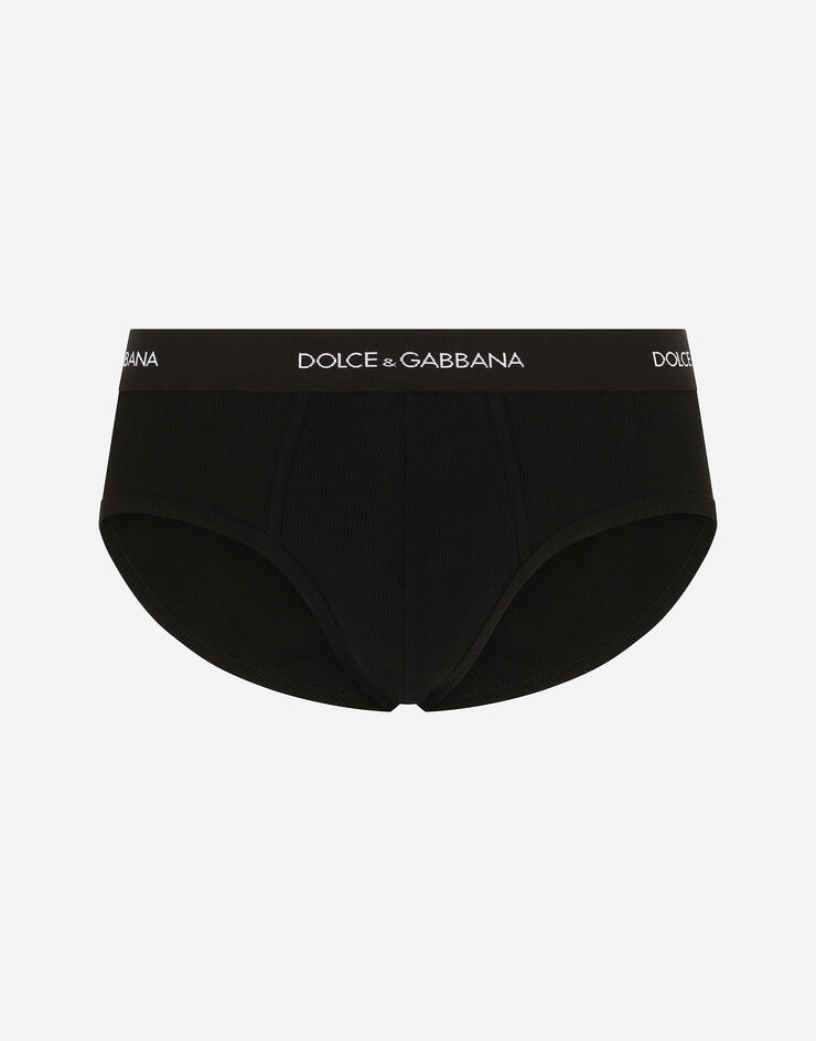 Dolce & Gabbana Slip Brando en coton côtelé Noir M3C21JONN96