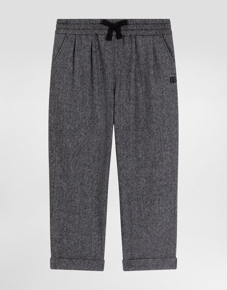 Dolce & Gabbana Wool blend herringbone trousers Multicolor L45P05FCMDE