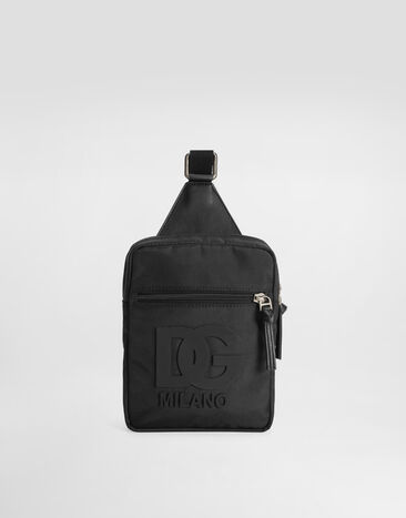 Dolce & Gabbana Nylon bag with DG patch Black EM0142AU927