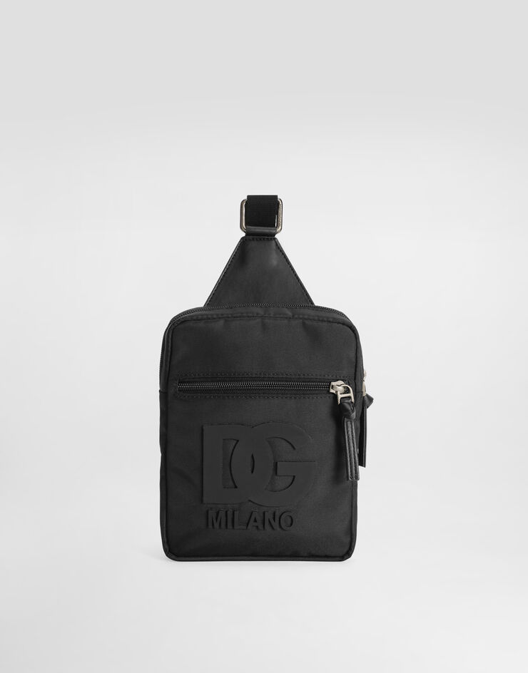 Dolce & Gabbana Nylon bag with DG patch Black EM0142AU927