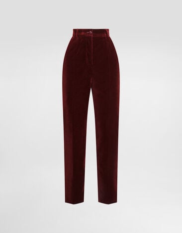 Dolce & Gabbana Velvet trousers Purple FTAM0TFUVG7