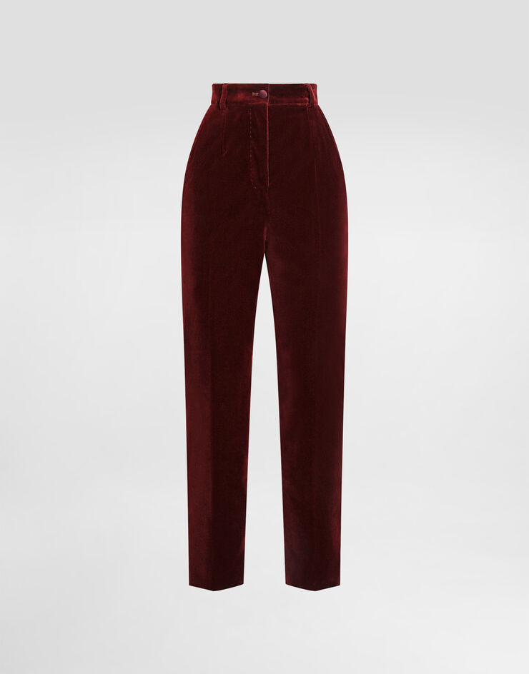 Dolce & Gabbana Velvet trousers Purple FTAM0TFUVG7