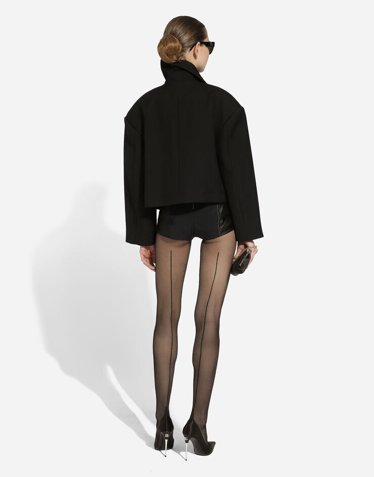 Dolce & Gabbana Short oversize wool gabardine jacket 블랙 F9R82TFU272
