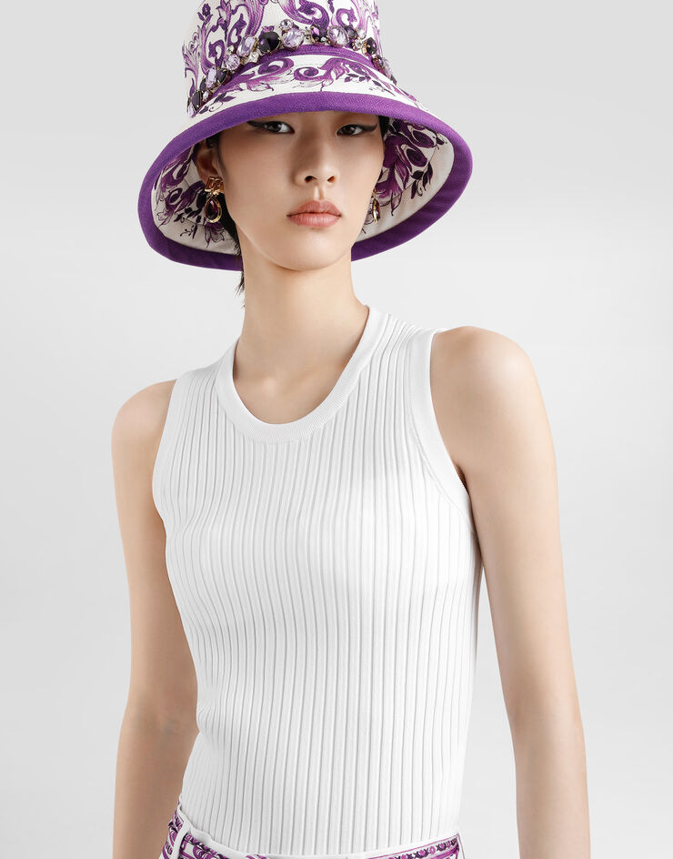 Dolce & Gabbana Viscose tank top White FXT66TJFMZY