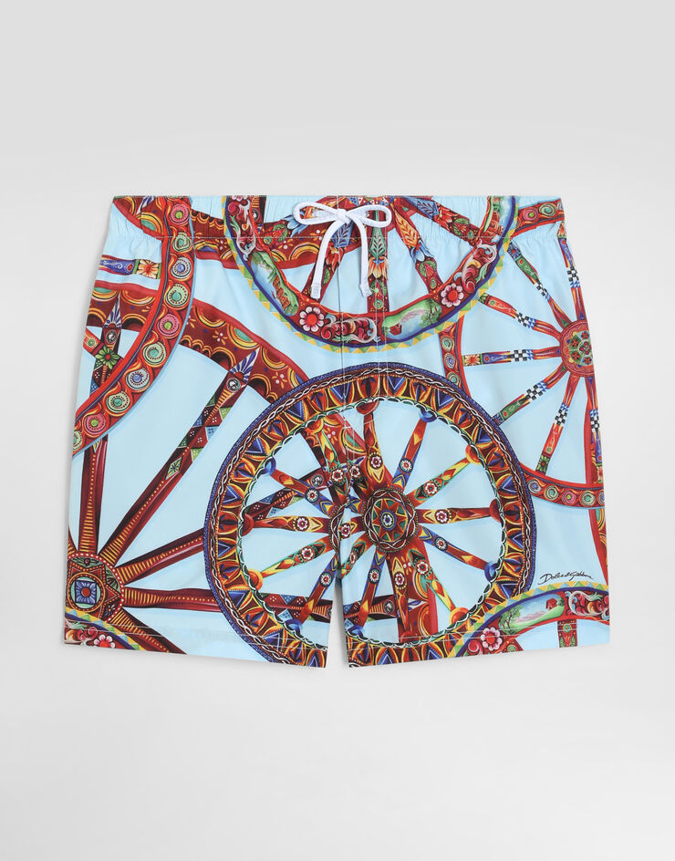Dolce & Gabbana Carretto-print nylon swim boxer shorts Multicolor L4J818ON0I6