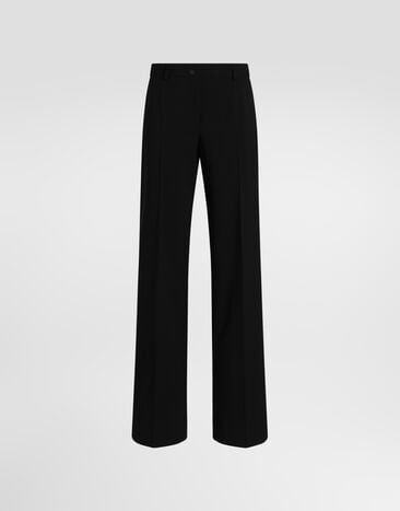 Dolce & Gabbana Micro-ribbed trousers Black FTC31TFUBG3