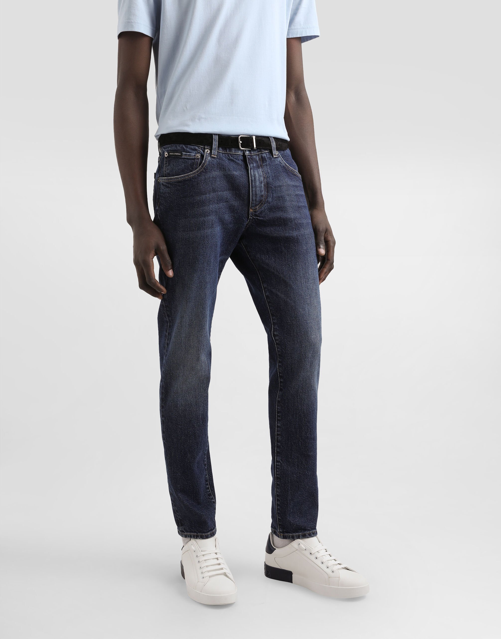 【関税＆送料込み】Dolce & Gabbana Cotton Jeans Slim-fit stretch cotton jeans in Multicolor for Men