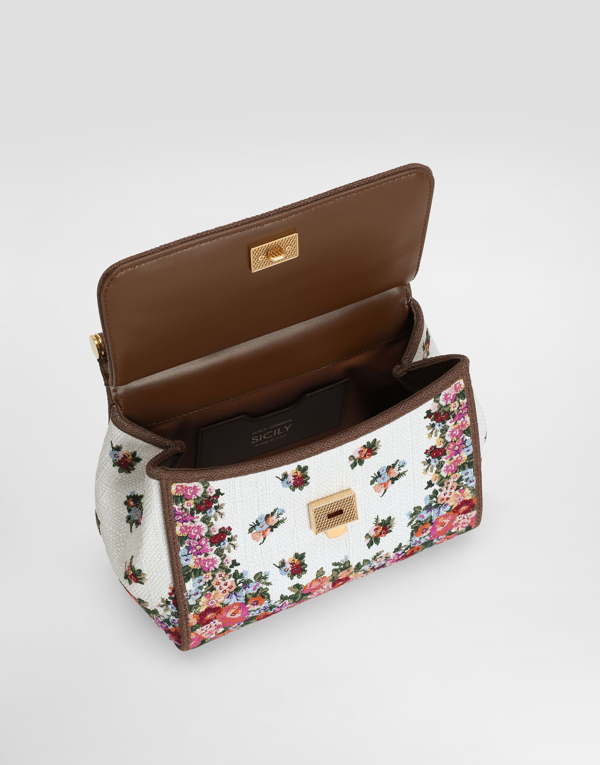 Sicily medium embroidered handbag in Multicolor for Women