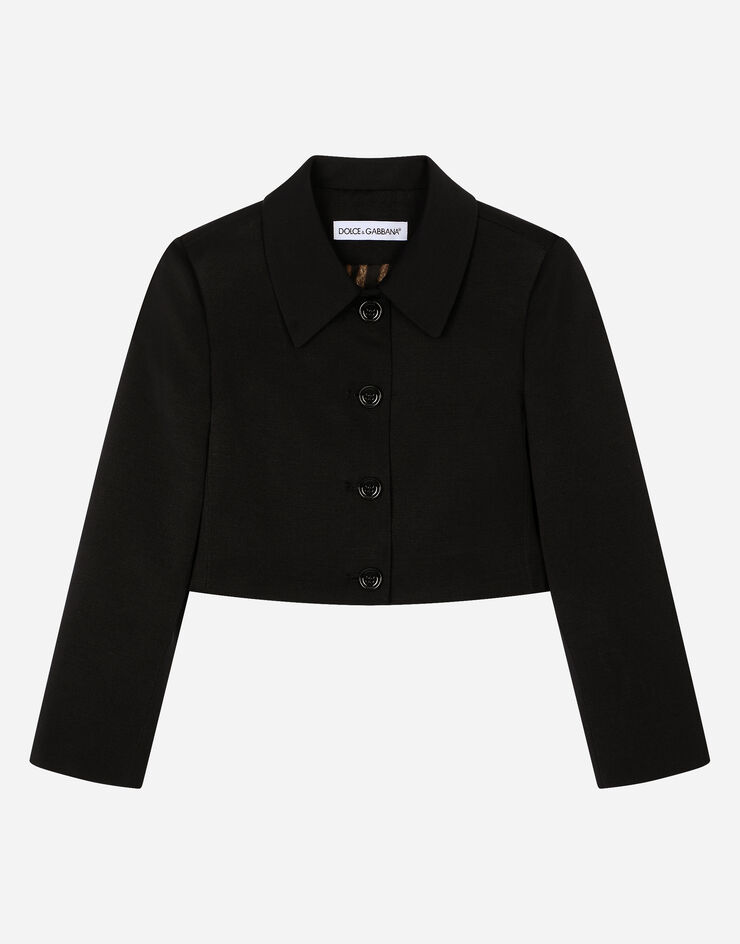 DolceGabbanaSpa Single-breasted cropped jacket DolceGabbanaSpa Single-breasted cropped jacket Black L51J80FU8BM