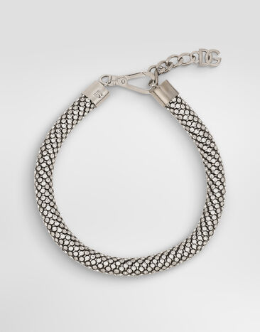 Dolce&Gabbana Collar redondo tubular con strass Argent WNP8S1W1111